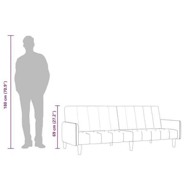 Schlafsofa 2-Sitzer Dunkelgrün Samt
