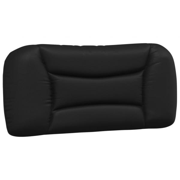 Kopfteil-Kissen Schwarz 90 cm Kunstleder