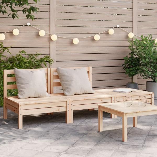 ARDEBO.de - Gartensofa 3-Sitzer Massivholz Kiefer