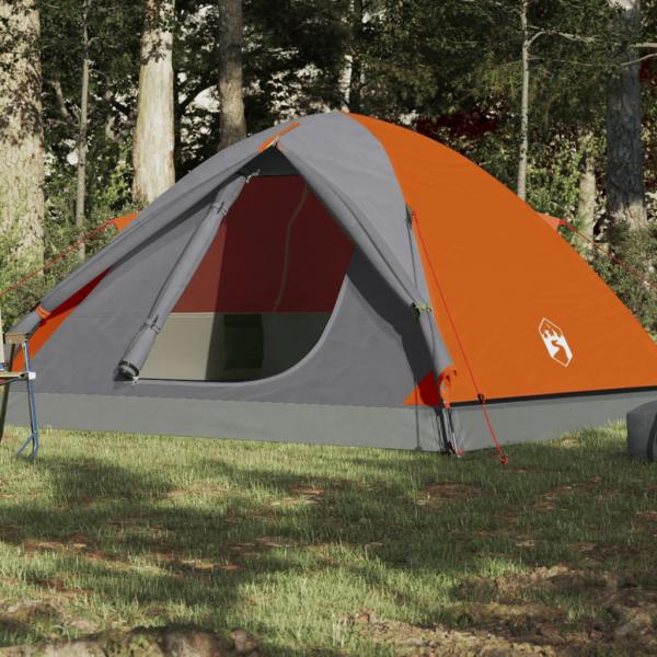 ARDEBO.de - Kuppel-Campingzelt 6 Personen Orange Wasserdicht