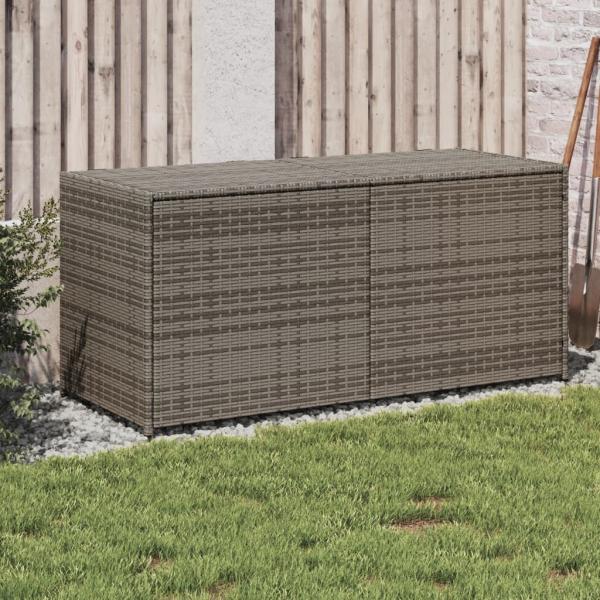 ARDEBO.de - Gartentruhe Grau 283L Poly Rattan