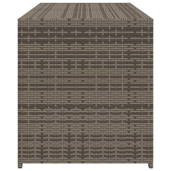 Gartentruhe Grau 283L Poly Rattan