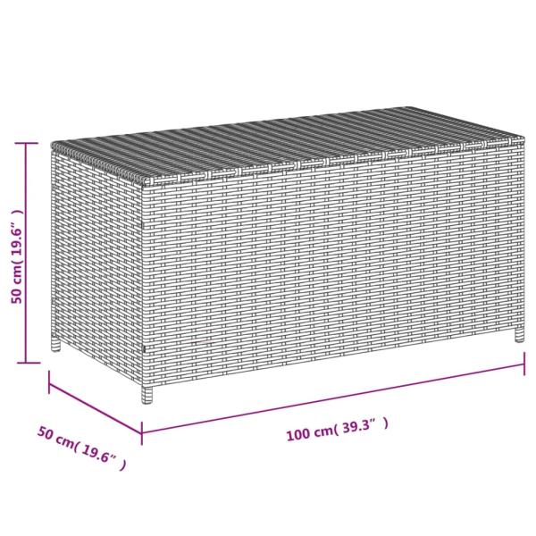 Gartentruhe Beige 190L Poly Rattan