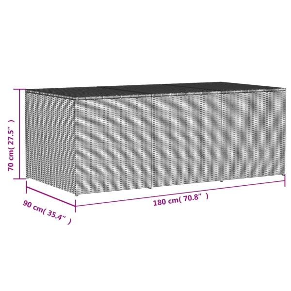 Gartentruhe Beige 984L Poly Rattan