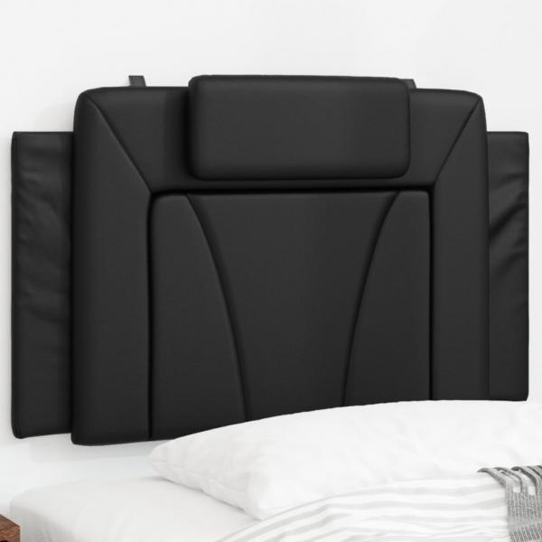 ARDEBO.de - Kopfteil-Kissen Schwarz 90 cm Kunstleder