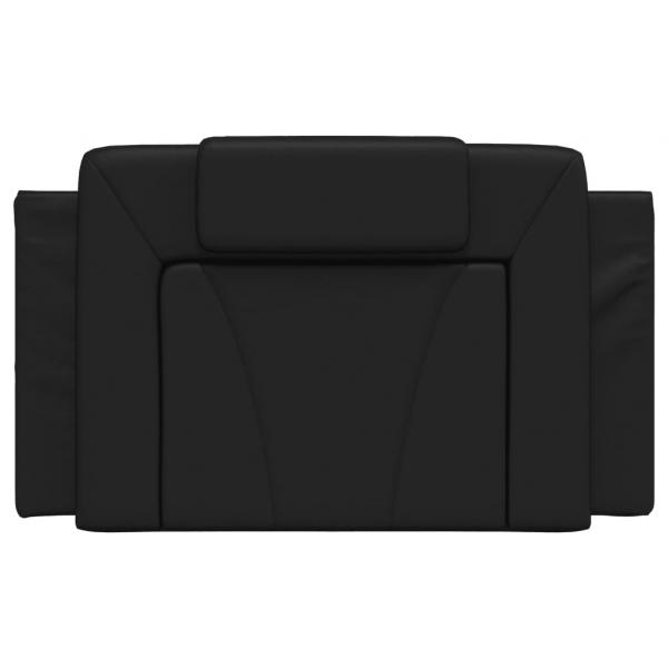 Kopfteil-Kissen Schwarz 90 cm Kunstleder