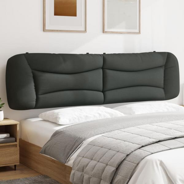 ARDEBO.de - Kopfteil-Kissen Dunkelgrau 200 cm Stoff