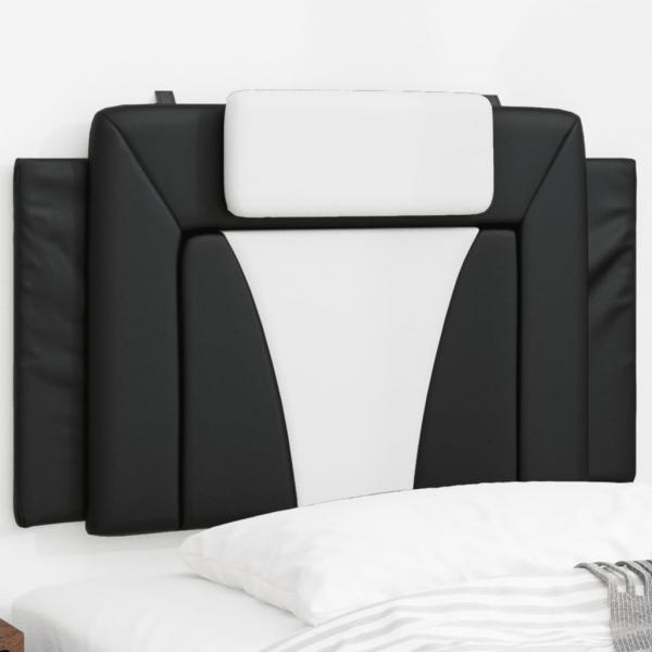 ARDEBO.de - Kopfteil-Kissen Schwarz und Weiß 80 cm Kunstleder