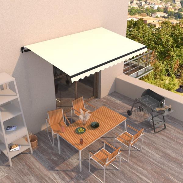 ARDEBO.de - Markise Manuell Einziehbar 450x350 cm Creme