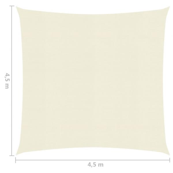 Sonnensegel 160 g/m² Creme 4,5x4,5 m HDPE