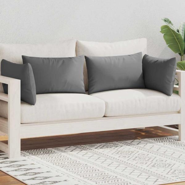 Gartenkissen 4 Stk. 60 x 40 cm Grau