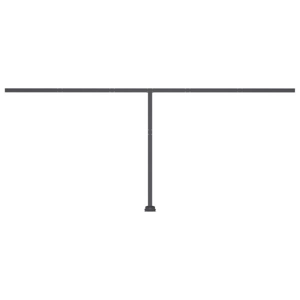 Markise Manuell Einziehbar mit LED 500x350 cm Gelb und Weiß