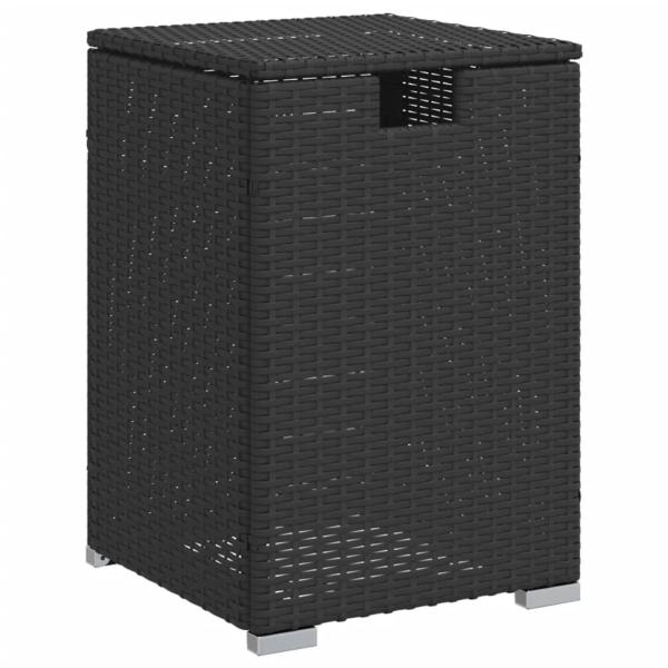 ARDEBO.de - Propan-Tank-Verstecktisch Schwarz 40x40x60 cm Poly Rattan