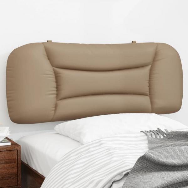 ARDEBO.de - Kopfteil-Kissen Cappuccino-Braun 100 cm Kunstleder