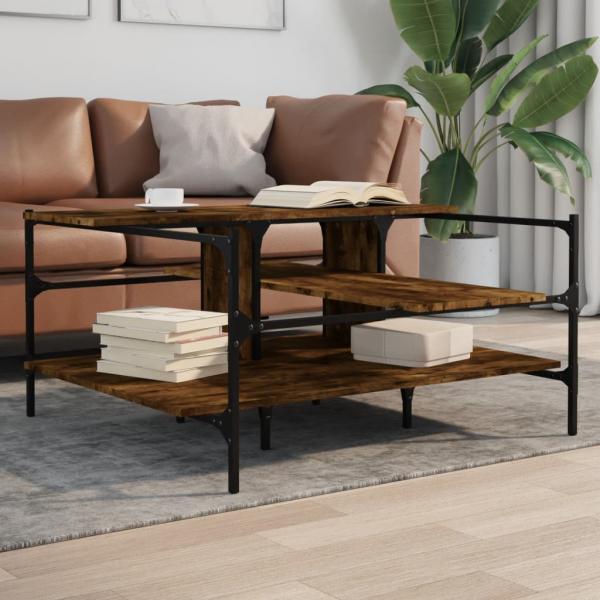 ARDEBO.de - Couchtisch Räuchereiche 100x100x48,5 cm Holzwerkstoff