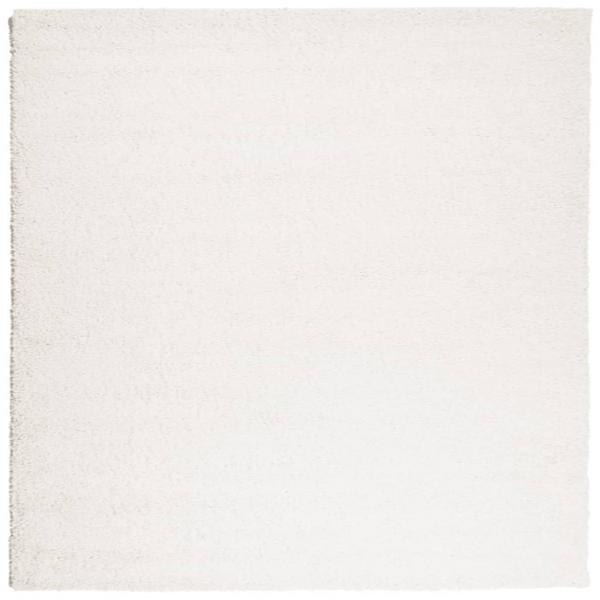 Teppich Shaggy Hochflor Modern Creme 160x160 cm
