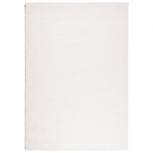 Teppich Shaggy Hochflor Modern Creme 120x170 cm