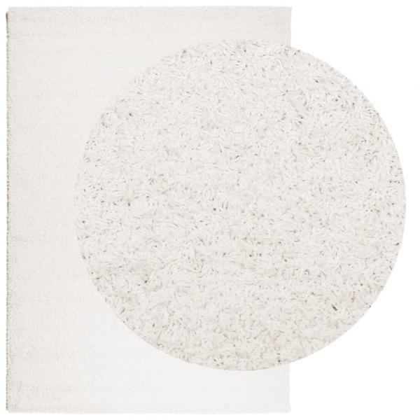 Teppich Shaggy Hochflor Modern Creme 120x170 cm