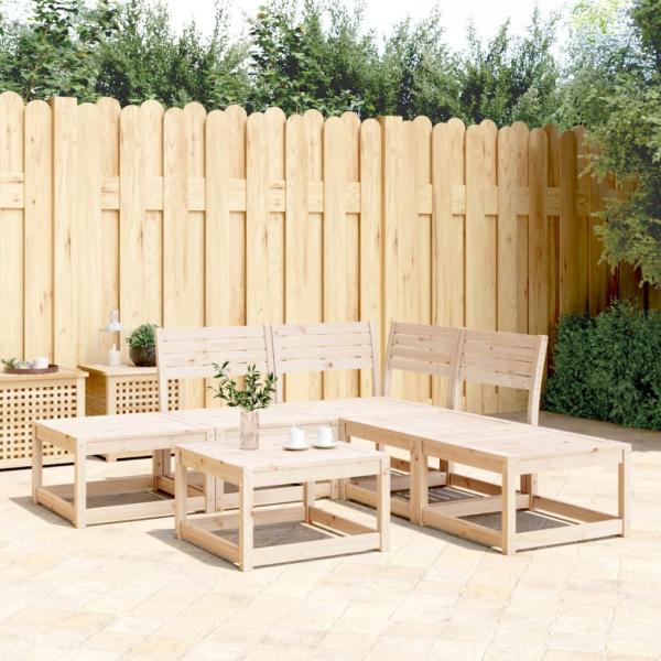 ARDEBO.de - 5-tlg. Garten-Sofagarnitur Massivholz Kiefer