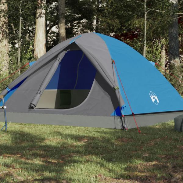 ARDEBO.de - Kuppel-Campingzelt 3 Personen Blau Wasserdicht