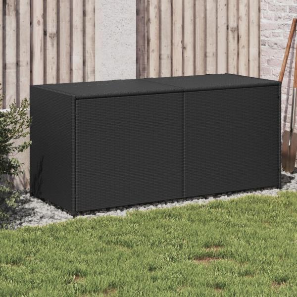 ARDEBO.de - Gartentruhe Schwarz 283L Poly Rattan