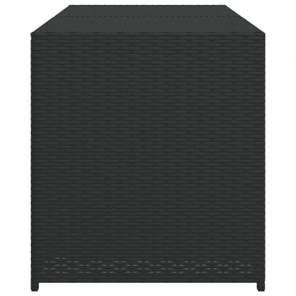 Gartentruhe Schwarz 283L Poly Rattan