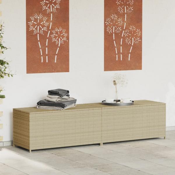 ARDEBO.de - Gartentruhe Beige 469L Poly Rattan