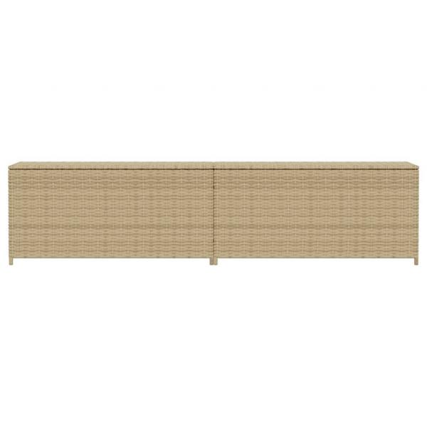 Gartentruhe Beige 469L Poly Rattan