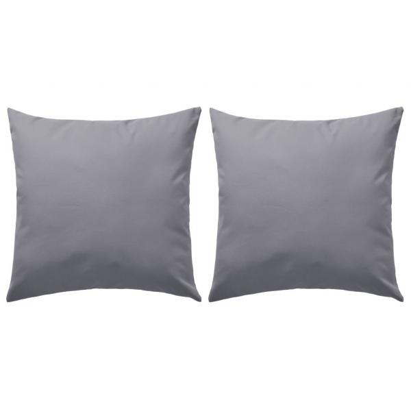 ARDEBO.de - Gartenkissen 2 Stk. 45 x 45 cm Grau