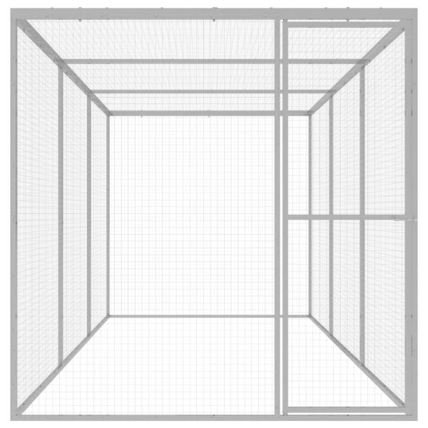 Katzenkäfig 4,5x1,5x1,5 m Verzinkter Stahl