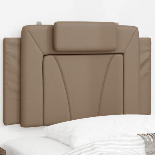 ARDEBO.de - Kopfteil-Kissen Cappuccino-Braun 80 cm Kunstleder