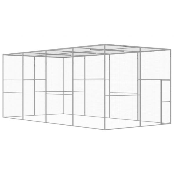 ARDEBO.de - Katzenkäfig 6x3x2,5 m Verzinkter Stahl