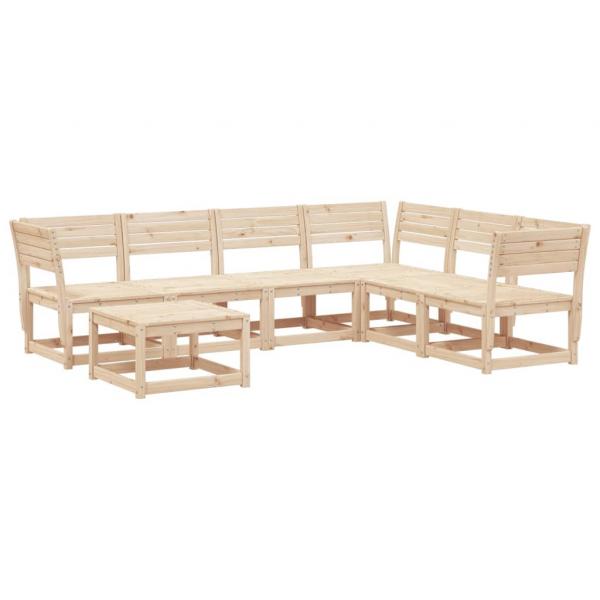 7-tlg. Garten-Lounge-Set Massivholz Kiefer