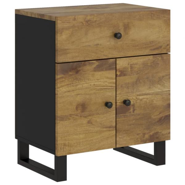 Nachttisch 50x33x60 cm Massivholz Mango & Holzwerkstoff