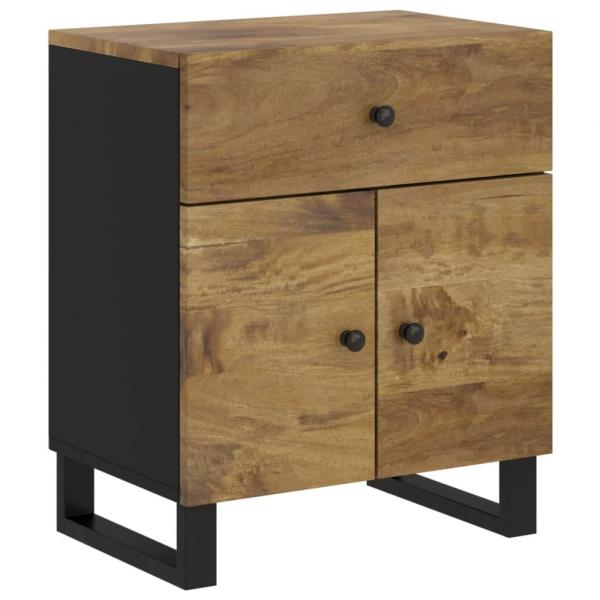 Nachttisch 50x33x60 cm Massivholz Mango & Holzwerkstoff