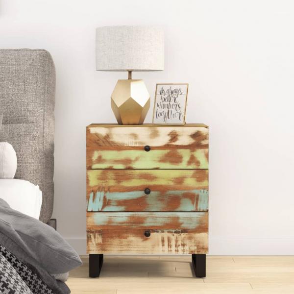 ARDEBO.de - Nachttisch 50x33x62 cm Altholz Massiv & Holzwerkstoff