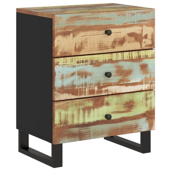 Nachttisch 50x33x62 cm Altholz Massiv & Holzwerkstoff