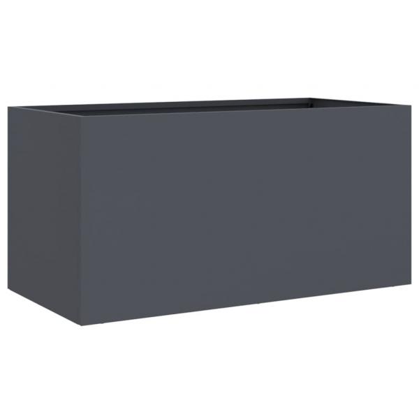 Pflanzkübel Anthrazit 62x30x29 cm Kaltgewalzter Stahl
