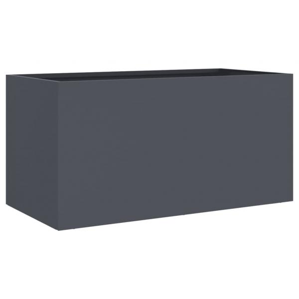 Pflanzkübel Anthrazit 62x30x29 cm Kaltgewalzter Stahl