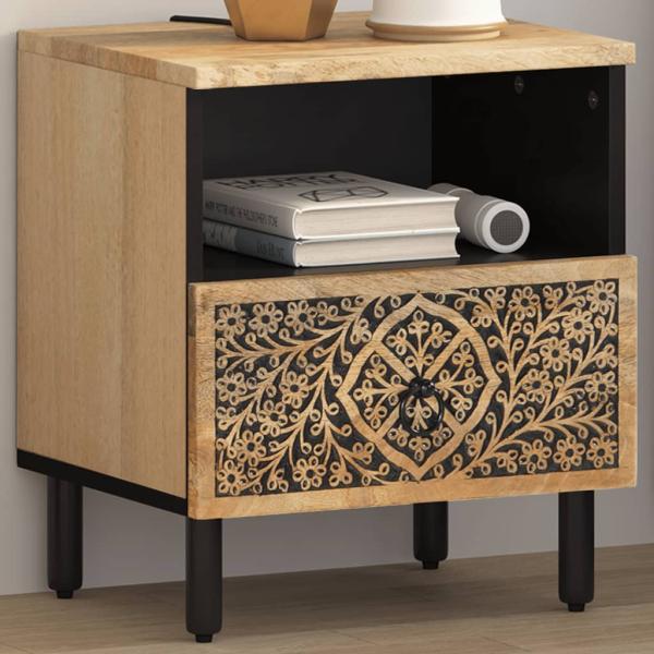ARDEBO.de - Nachttisch 40x33x46 cm Massivholz Mango