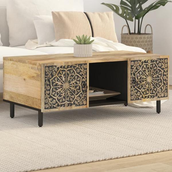 ARDEBO.de - Couchtisch 100x54x40 cm Massivholz Mango