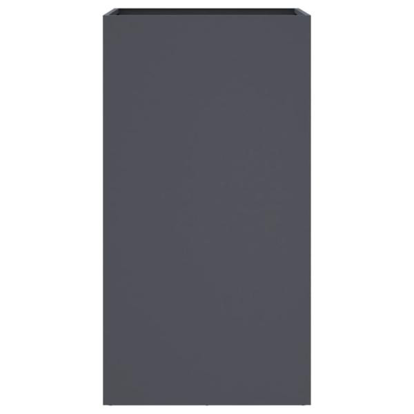 Pflanzkübel Anthrazit 42x38x75 cm Kaltgewalzter Stahl