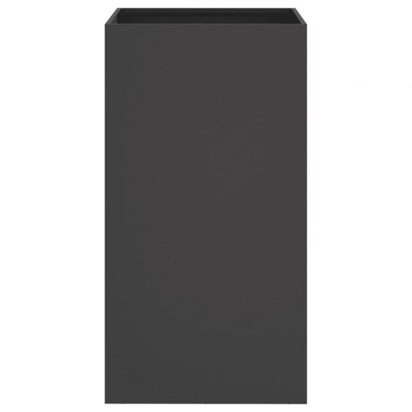 Pflanzkübel Schwarz 42x38x75 cm Kaltgewalzter Stahl
