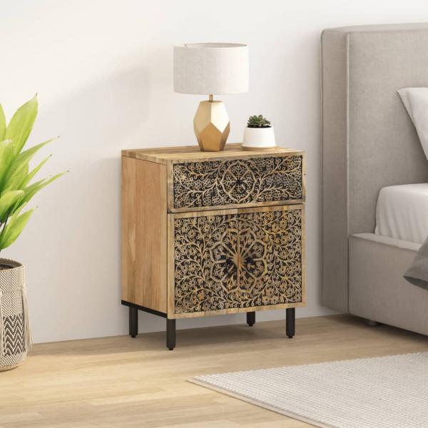 ARDEBO.de - Nachttisch 50x33x60 cm Massivholz Mango