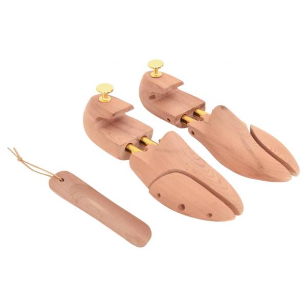 ARDEBO.de - Schuhspanner mit Schuhlöffel EU 44-45 Massivholz Zeder
