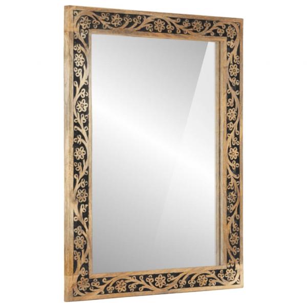 ARDEBO.de - Badspiegel 50x70x2,5 cm Massivholz Mango und Glas