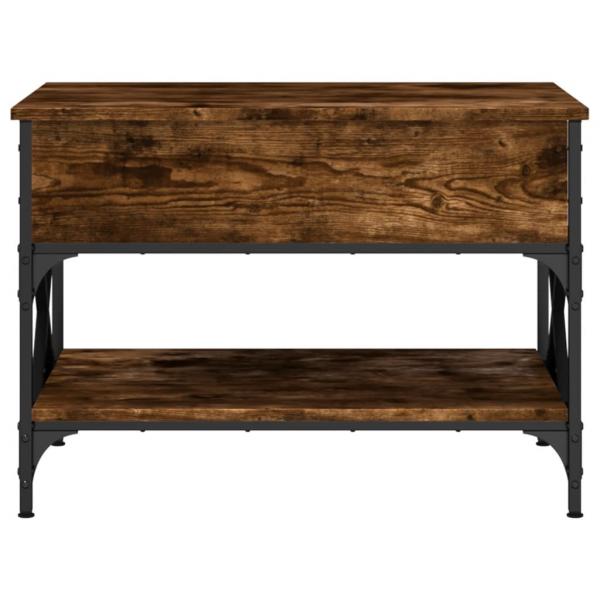 Couchtisch Räuchereiche 70x50x50 cm Holzwerkstoff und Metall