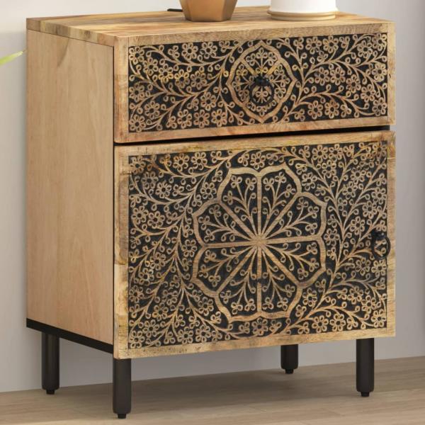 ARDEBO.de - Nachttisch 50x33x60 cm Massivholz Mango