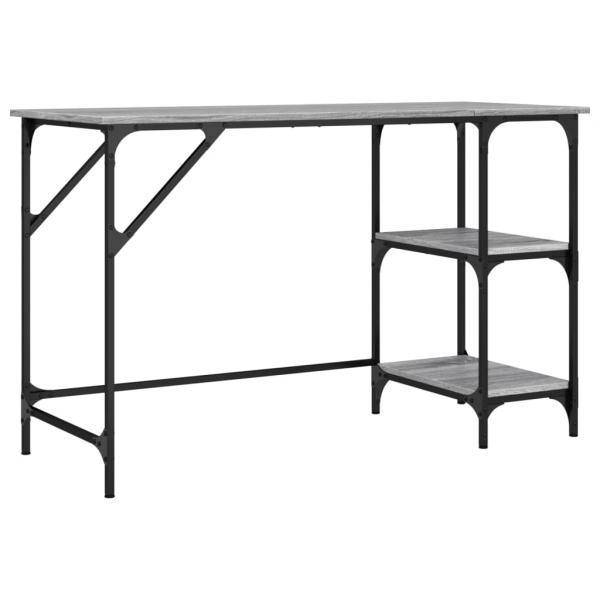 Schreibtisch Grau Sonoma 120x50x75 cm Metall Holzwerkstoff