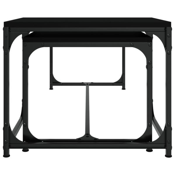 Couchtische 2 Stk. Schwarz Holzwerkstoff